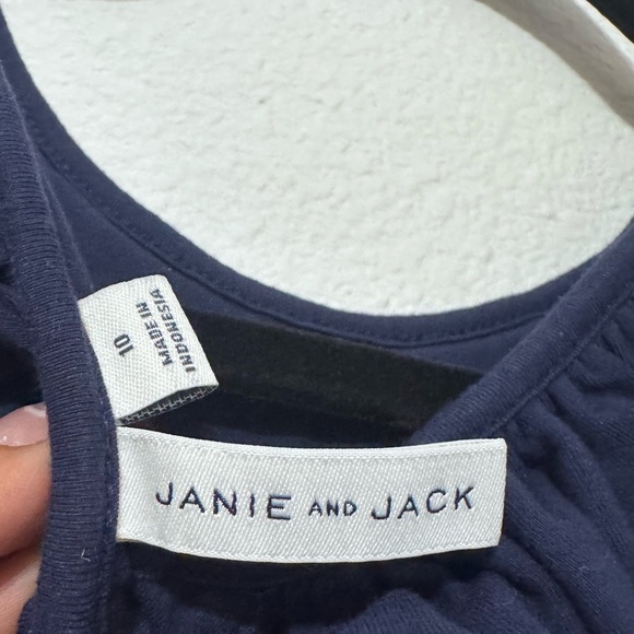 GIRLS Janie and Jack Americana Navy Ric Rac Ruffle Dress Size 10 - Picture 5 of 5